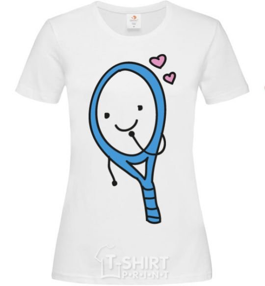 Women's T-shirt Racket White фото