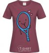 Women's T-shirt Racket burgundy фото