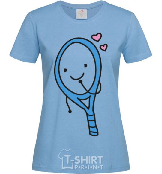 Women's T-shirt Racket sky-blue фото