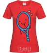 Women's T-shirt Racket red фото