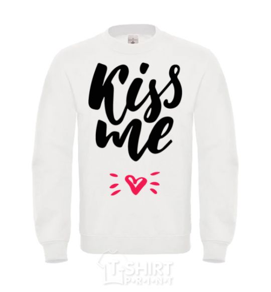 Sweatshirt Kiss me heart White фото