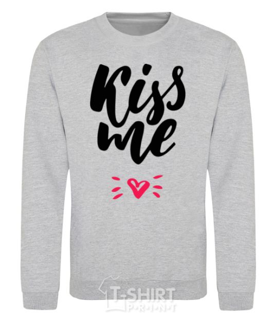 Sweatshirt Kiss me heart sport-grey фото