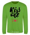 Sweatshirt Kiss me heart orchid-green фото