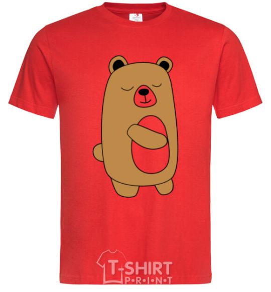 Men's T-Shirt Bear red фото