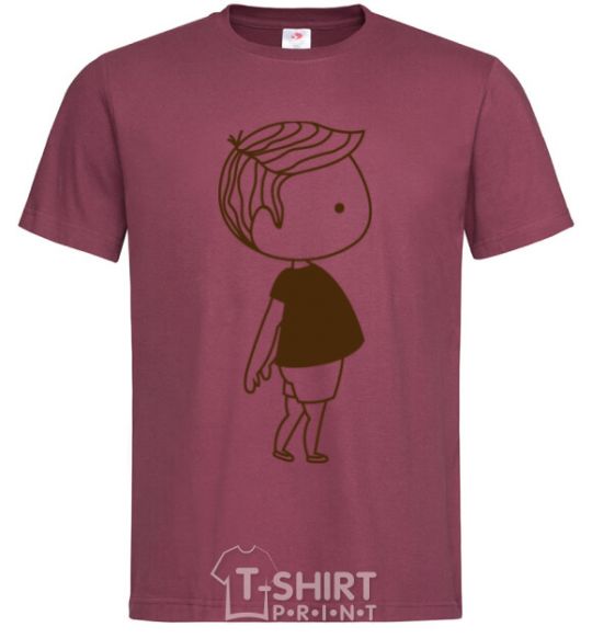 Men's T-Shirt Cute boy burgundy фото