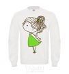 Sweatshirt Cute girl White фото