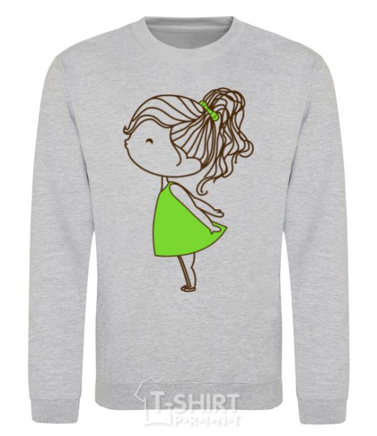 Sweatshirt Cute girl sport-grey фото