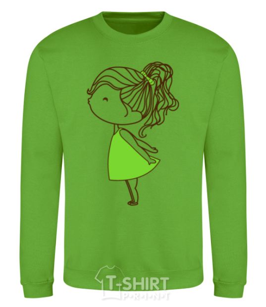 Sweatshirt Cute girl orchid-green фото