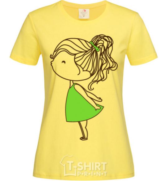 Women's T-shirt Cute girl cornsilk фото