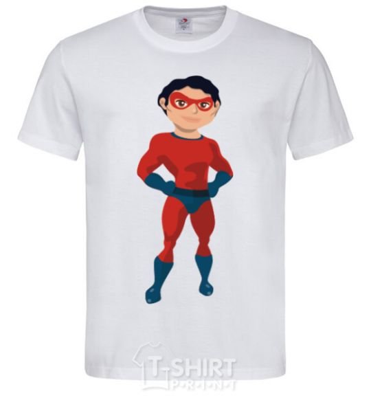Men's T-Shirt Superhero White фото