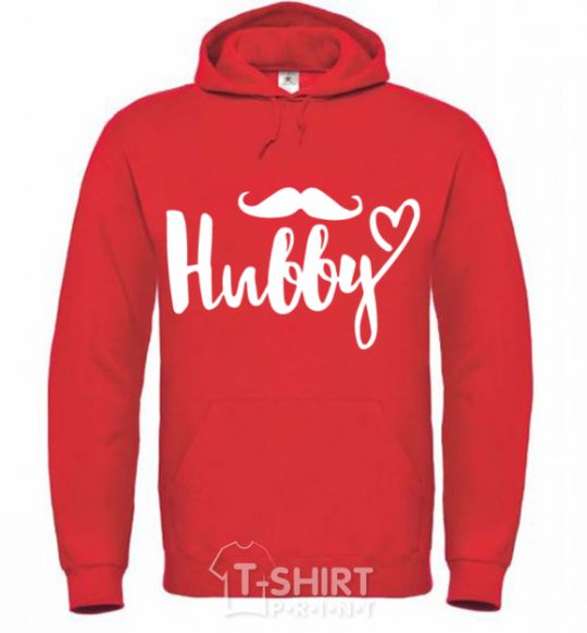 Men`s hoodie Hubby bright-red фото