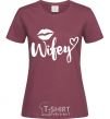 Women's T-shirt Wifey burgundy фото