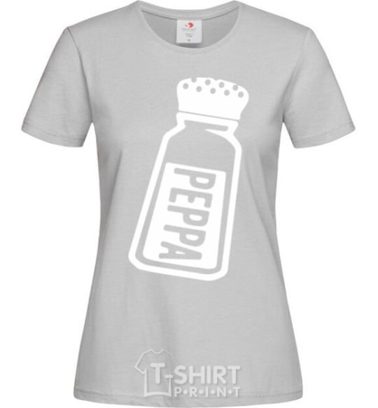 Women's T-shirt Peppa grey фото