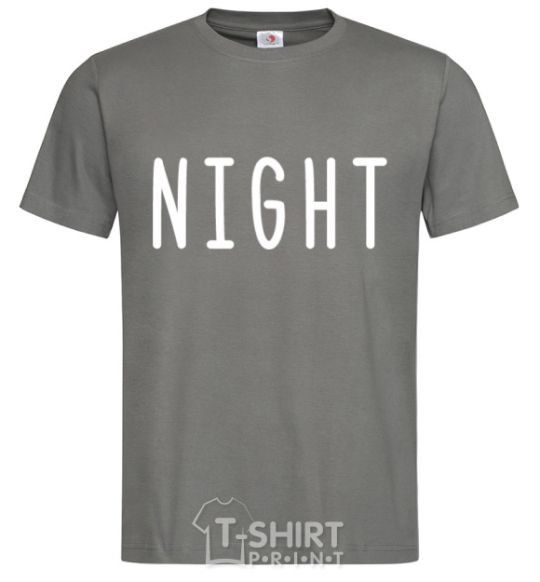 Men's T-Shirt Night dark-grey фото