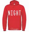 Men`s hoodie Night bright-red фото