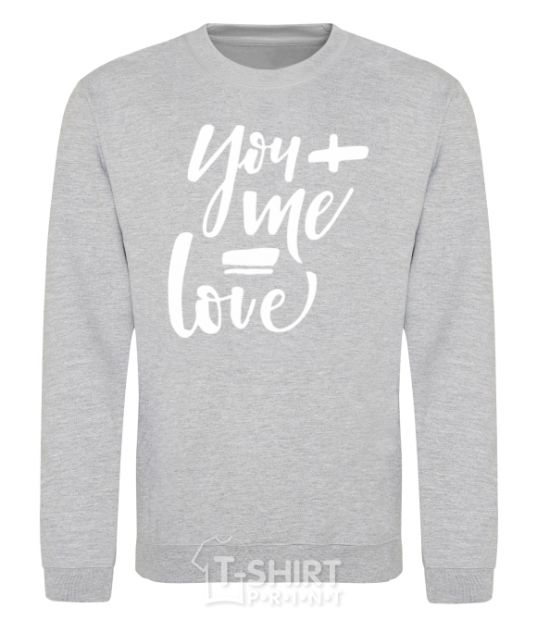 Sweatshirt You and me love sport-grey фото