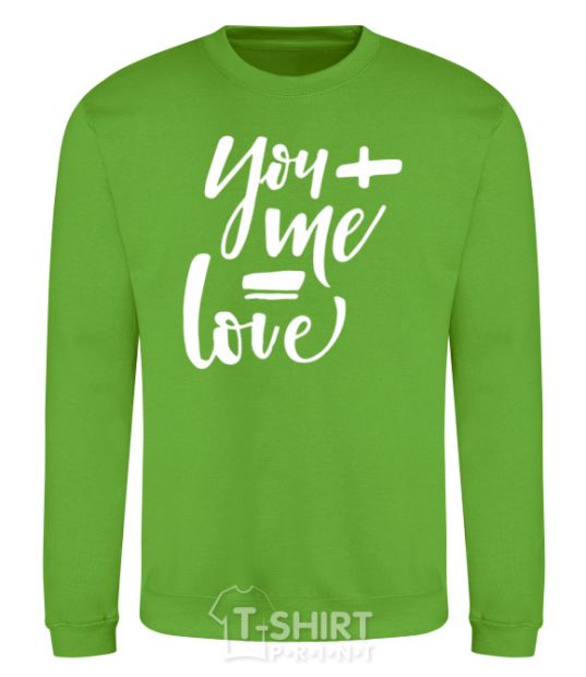 Sweatshirt You and me love orchid-green фото