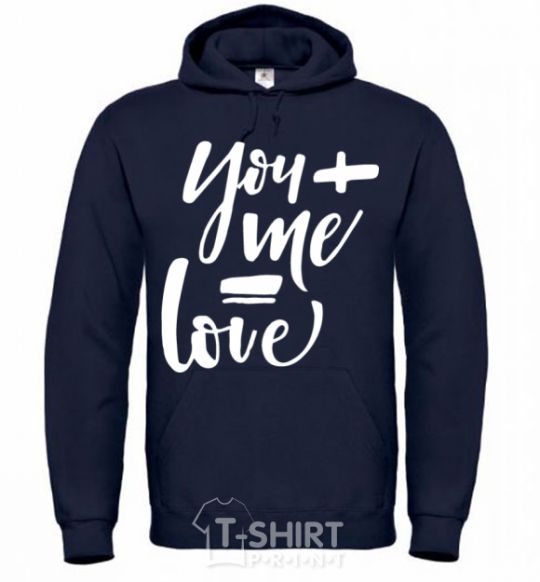 Men`s hoodie You and me love navy-blue фото