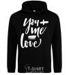 Men`s hoodie You and me love black фото