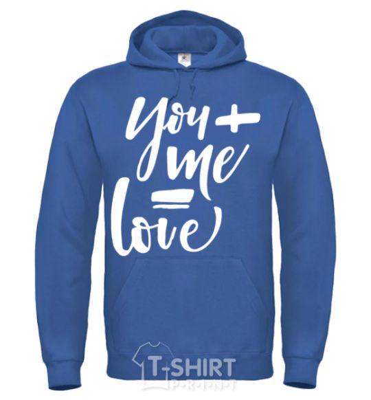 Men`s hoodie You and me love royal фото