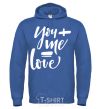 Men`s hoodie You and me love royal фото