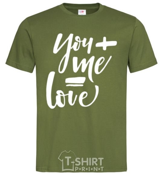 Men's T-Shirt You and me love millennial-khaki фото