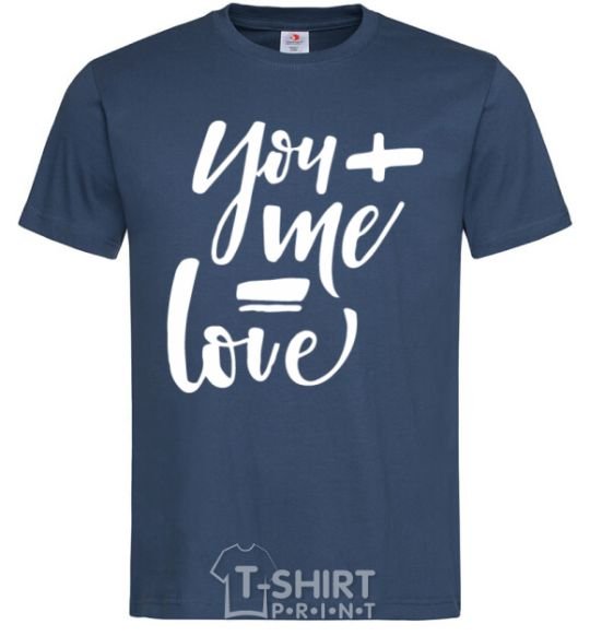 Men's T-Shirt You and me love navy-blue фото