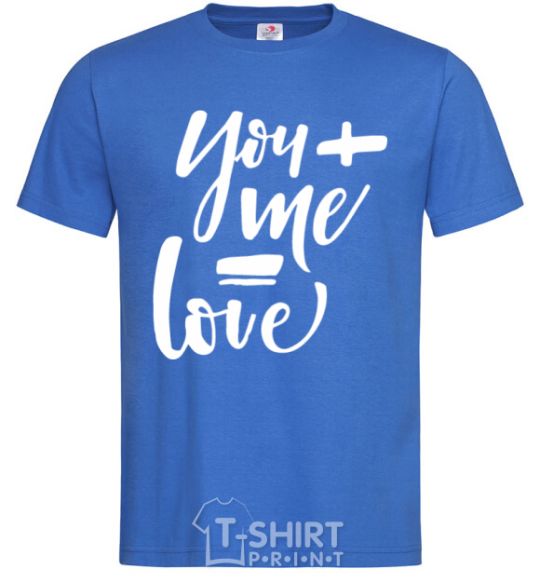 Men's T-Shirt You and me love royal-blue фото