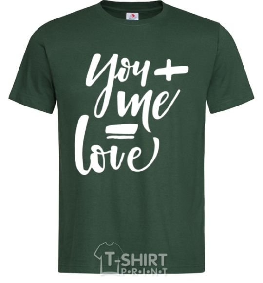 Men's T-Shirt You and me love bottle-green фото