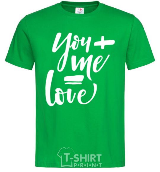 Men's T-Shirt You and me love kelly-green фото