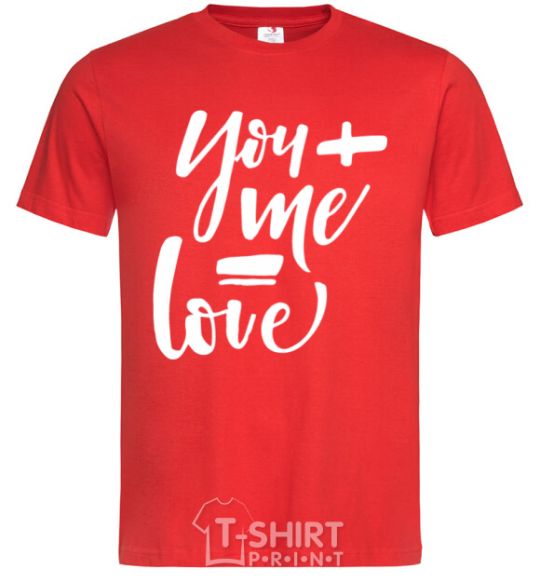 Men's T-Shirt You and me love red фото
