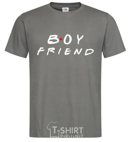 Men's T-Shirt Boyfriend dark-grey фото
