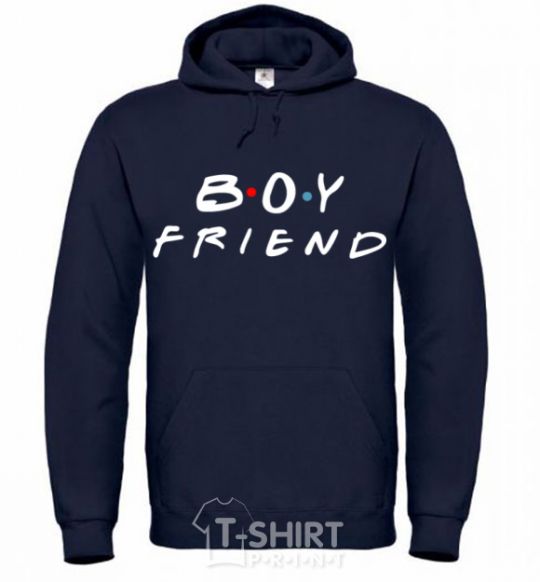 Men`s hoodie Boyfriend navy-blue фото