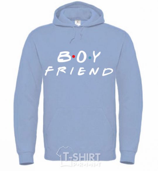 Men`s hoodie Boyfriend sky-blue фото