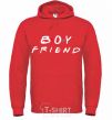 Men`s hoodie Boyfriend bright-red фото