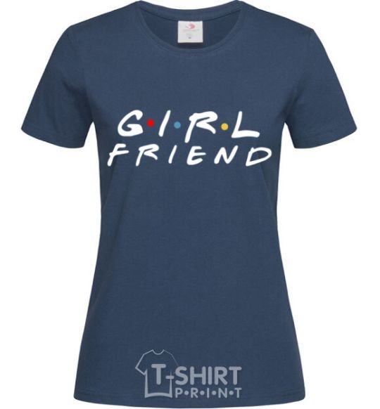 Women's T-shirt Girlfriend navy-blue фото