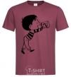 Men's T-Shirt Listen boy burgundy фото