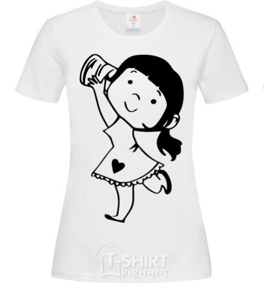 Women's T-shirt Listen girl White фото