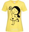 Women's T-shirt Listen girl cornsilk фото