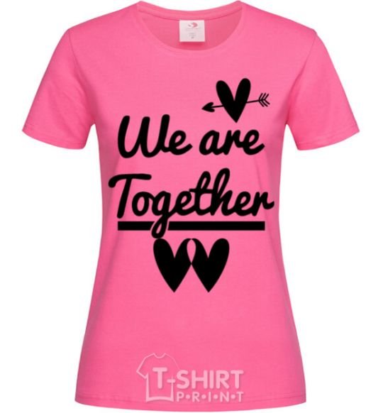 Women's T-shirt We are together black heliconia фото