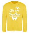Sweatshirt We are together white yellow фото
