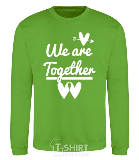 Sweatshirt We are together white orchid-green фото