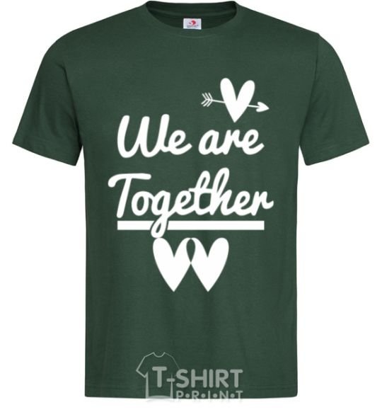 Men's T-Shirt We are together white bottle-green фото