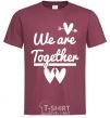 Men's T-Shirt We are together white burgundy фото