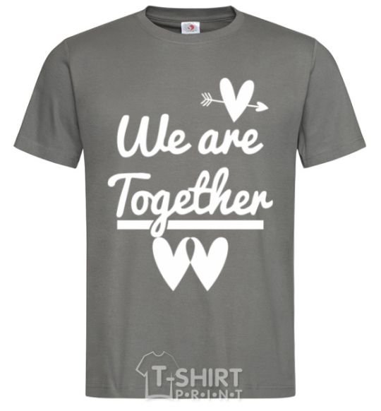 Men's T-Shirt We are together white dark-grey фото
