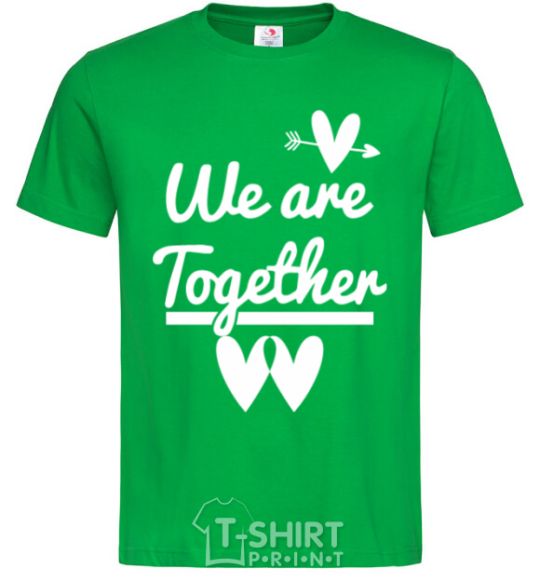 Men's T-Shirt We are together white kelly-green фото