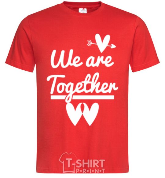 Men's T-Shirt We are together white red фото