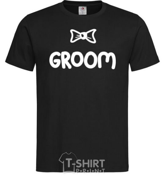 Мужская футболка Groom Bow Черный фото