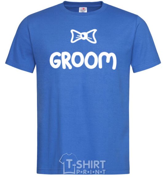 Men's T-Shirt Groom Bow royal-blue фото