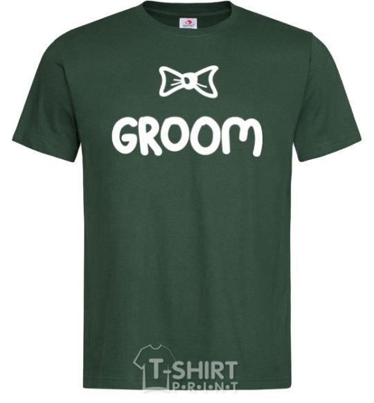 Men's T-Shirt Groom Bow bottle-green фото